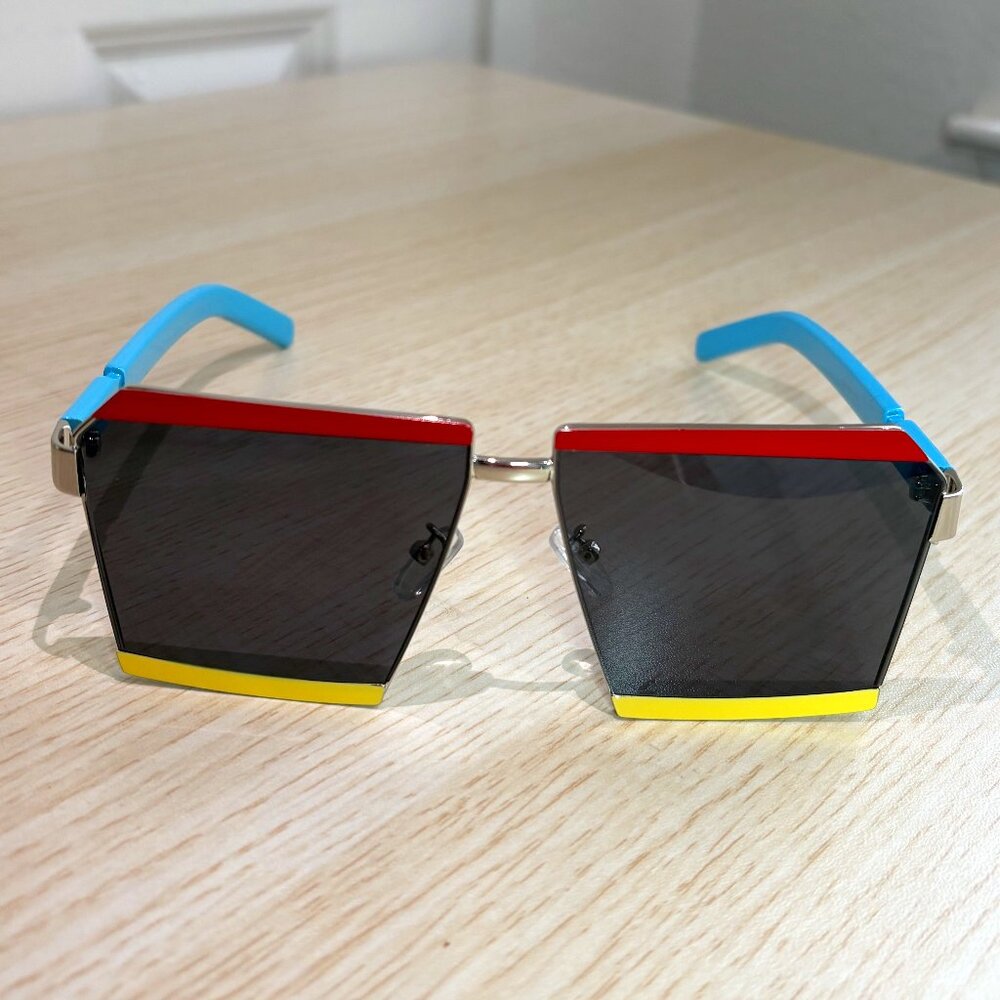 Bold Multi-Tone Sunglasses